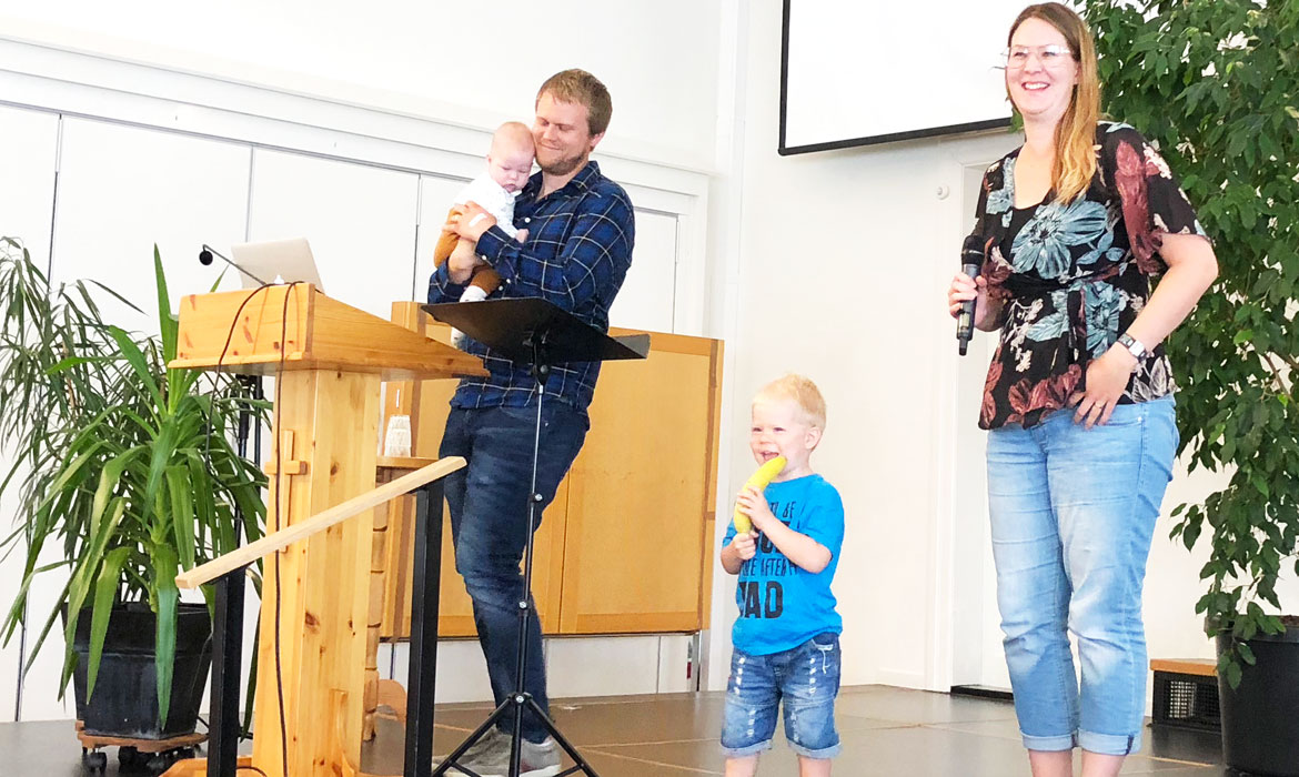 Jenny och Andreas på besök